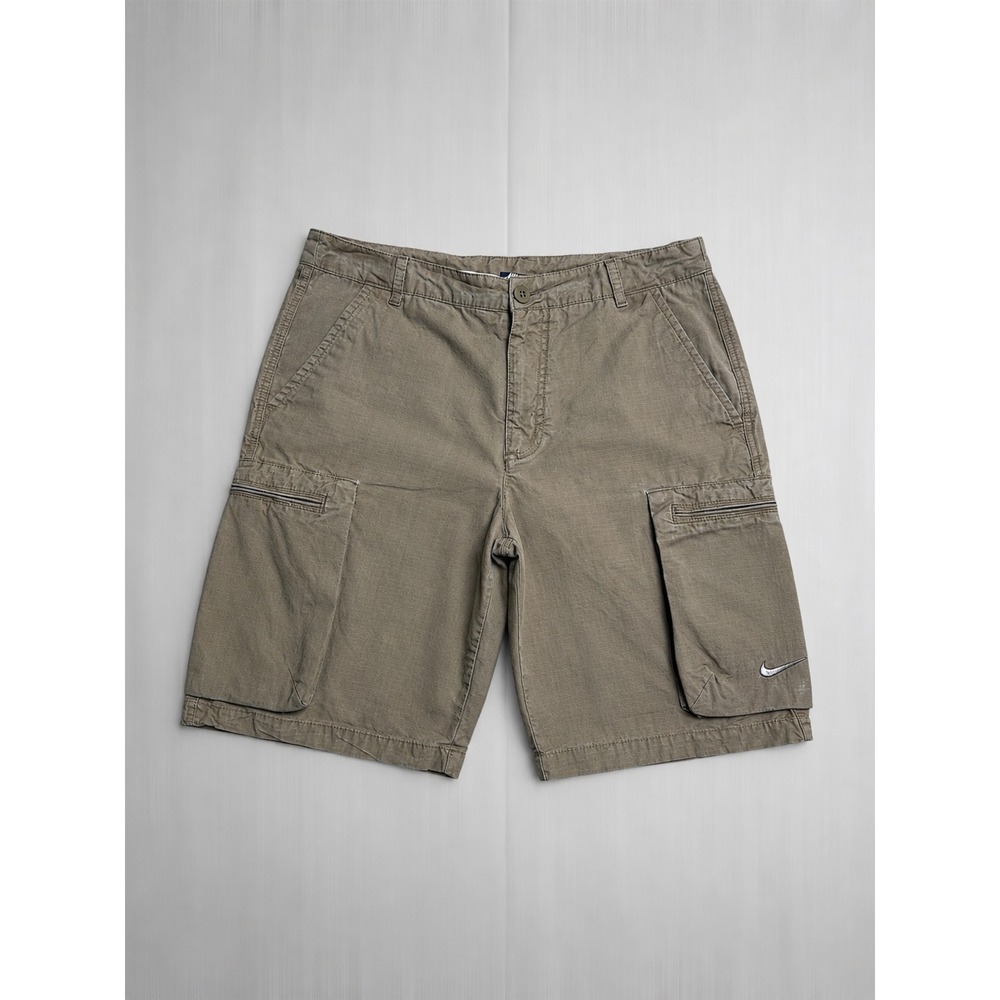 Nike Cargo Shorts Men's Size 32 Khaki Beige Ripstop Utility Outdoor Hiking